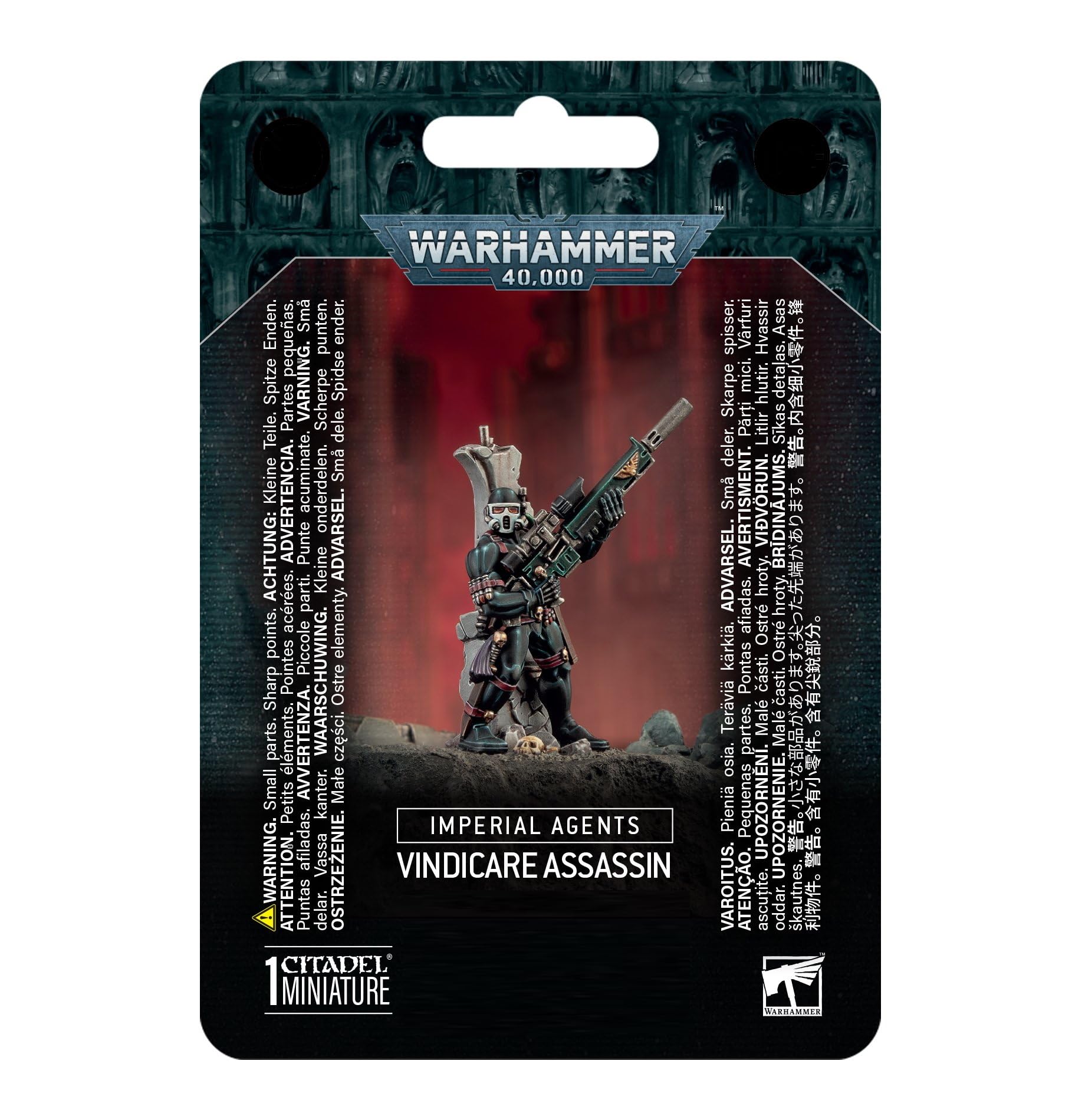 Games Workshop Warhammer 40 000 Imperial Agents Vindicare Assassin, Gris