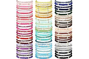 Ecation 96-Piece Beaded Friendship Bracelets in Bulk for Women