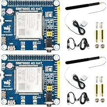 Waveshare 2PCS 4G/3G/2G/GSM/GPRS/GNSS HAT, Compatible with Raspberry Pi 5/4B/3B/Zero/Zero W/Zero 2W/Pico/Pico W/Pico WH, LTE Cat-4 4G / 3G / 2G Support, GNSS Positioning, Global Band