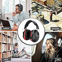 Vista 7 de ProCase - Orejeras de reducción de ruido, protección auditiva a prueba de sonido, auriculares con cancelación de ruido NRR 28dB para adultos, niños