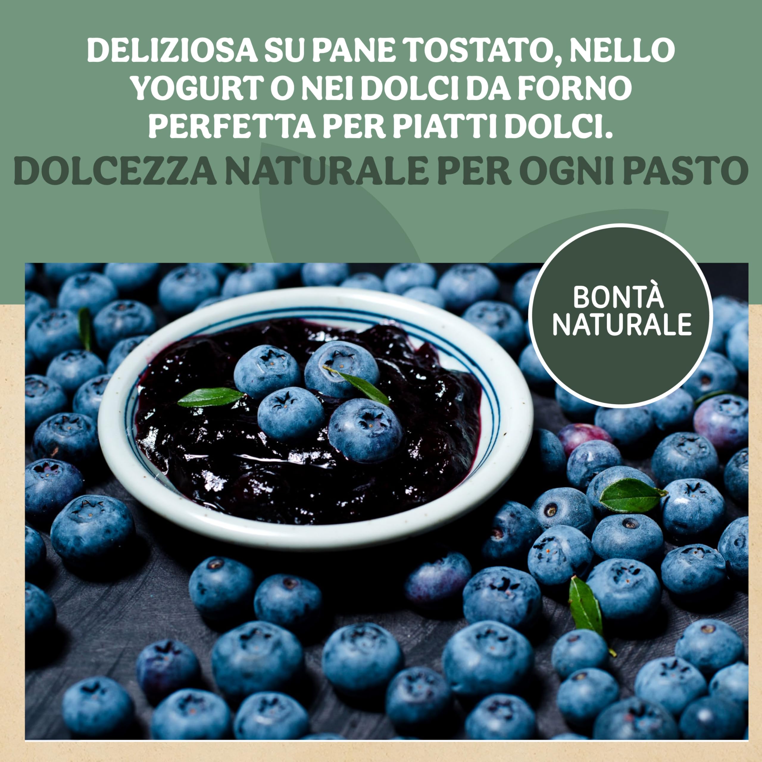 Probios Composta di Mirtilli Bio - Senza Glutine e Composta di Frutta Senza Zucchero - Dolcezza e Sapore Naturale senza Pectina Aggiunta - Confezione da 6 x 220 g