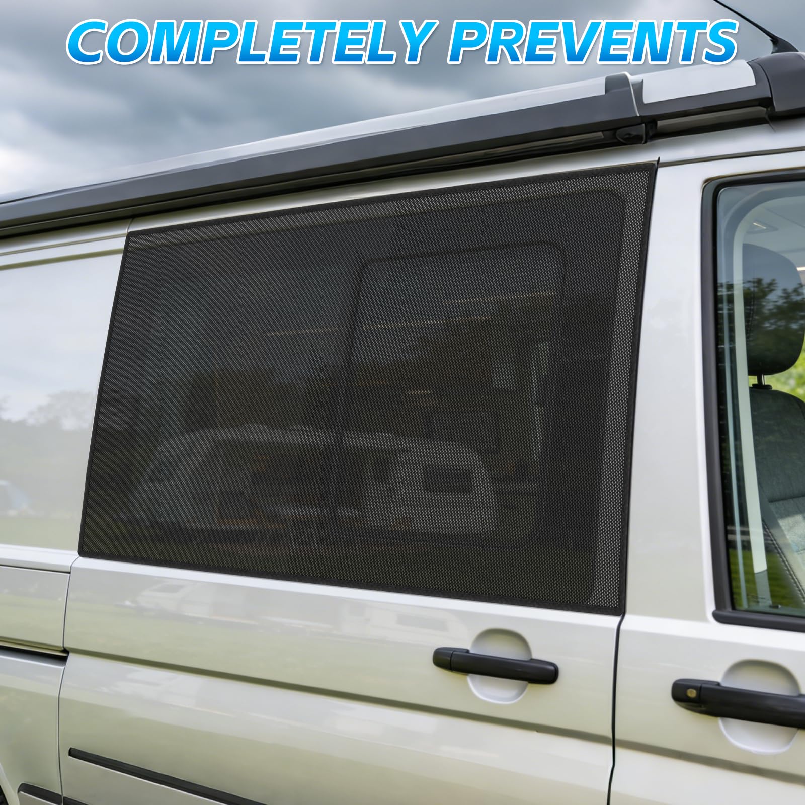 1 Pièce Insectes pour Porte Coulissante Rechange pour VW T5 T6 T6.1 California, Filets de Protection Magnétiques Contre Insectes, Moustiquaires Respirantes pour Camping