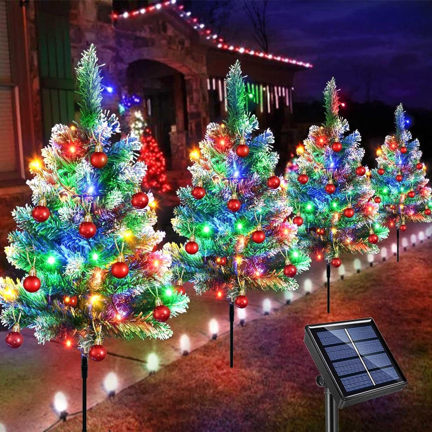 SoneiL SolarPowered Christmas Tree Pathway Lights 4