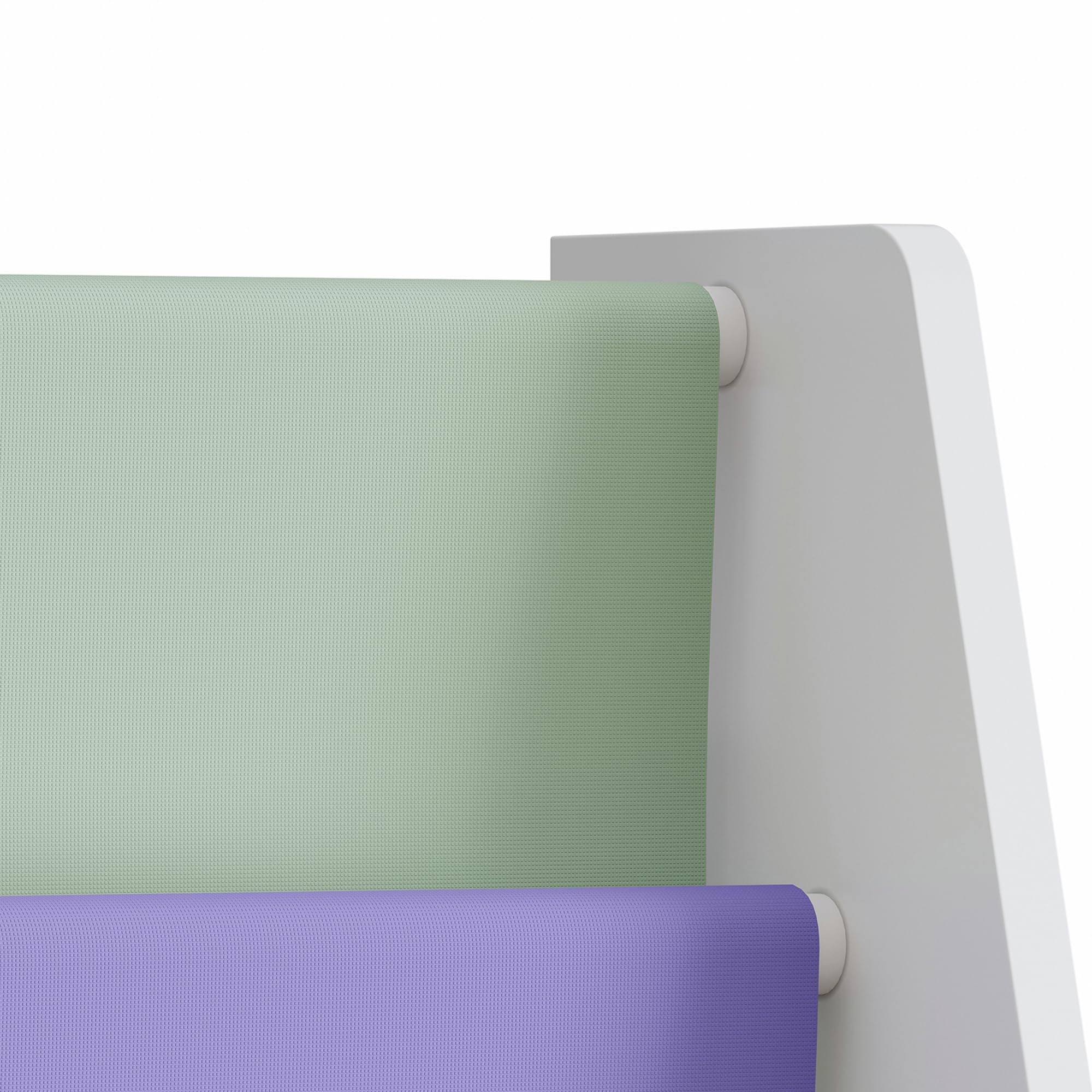 [en.casa] Bibliothèque Enfant Étagère avec 4 Compartiments de Rangement Meuble de Stockage Motif Aqua Dream Coins Arrondis Panneau de Particules Polyester Métal 60 x 62 x 28 cm Blanc Vert Clair Violet