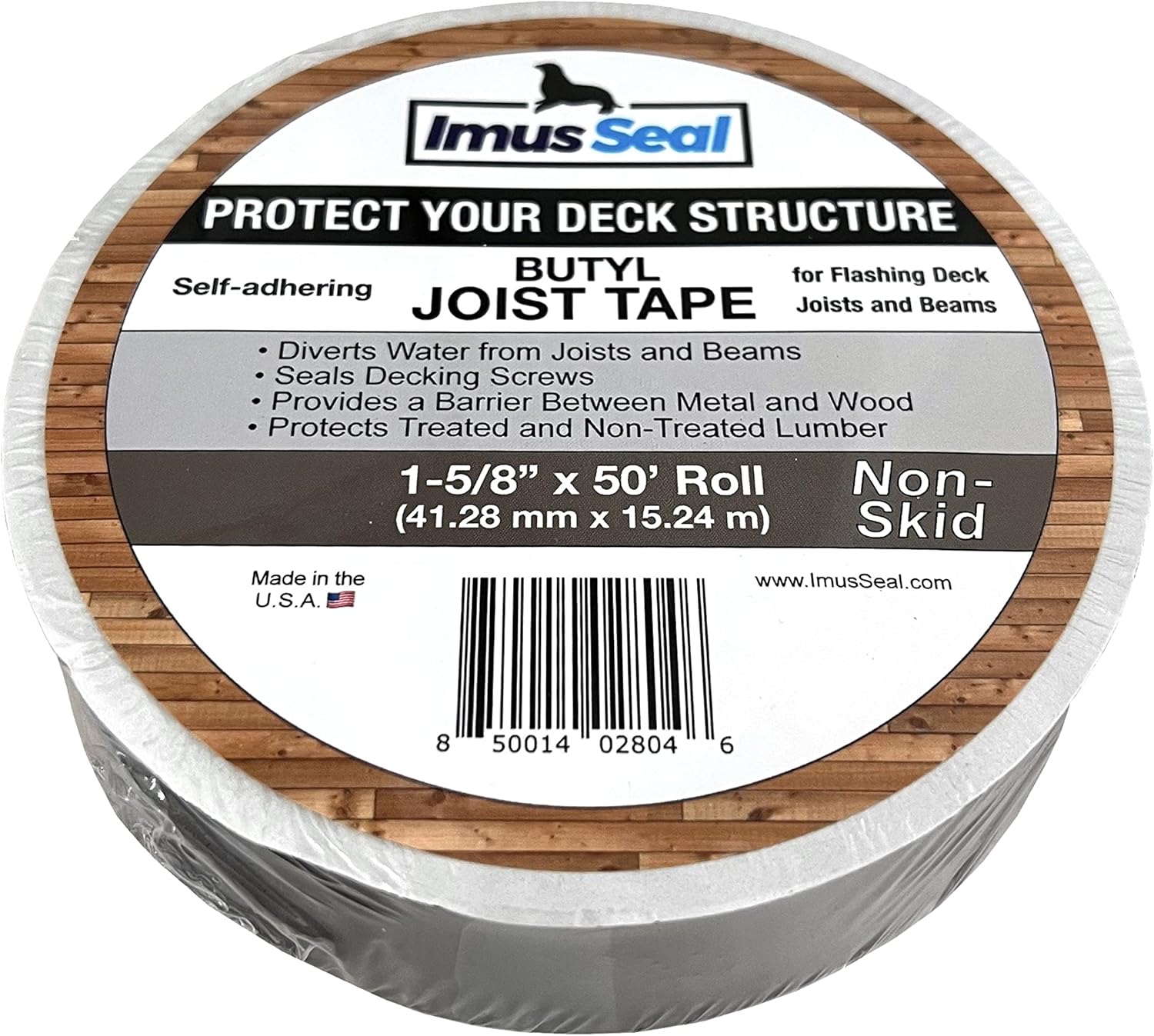 Imus Seal Butyl Joist Tape for Flashing Deck Joists and Beams (15/8” x