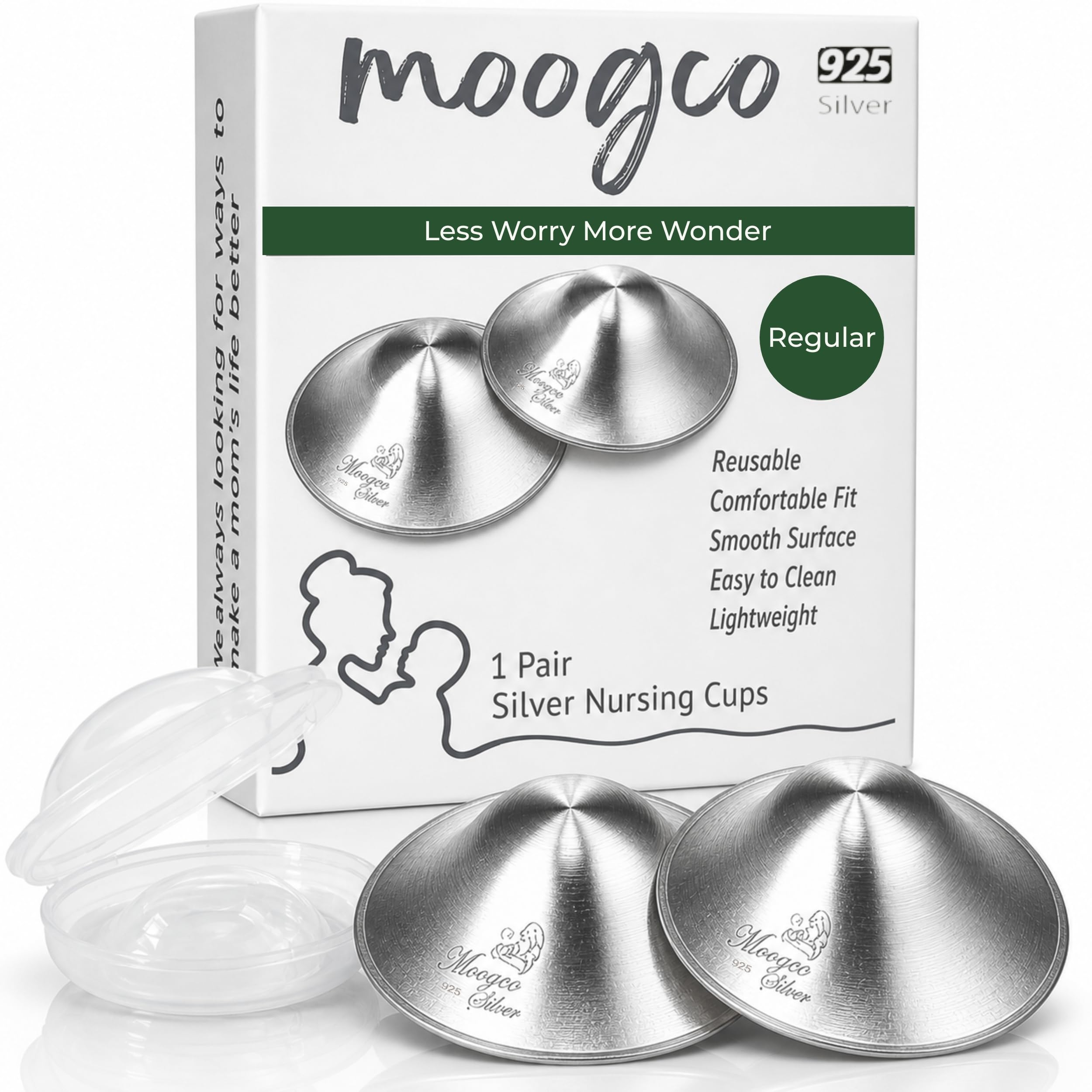 Amazon.com : MOOGCO The Original Silver Nursing Cups - Nipple 