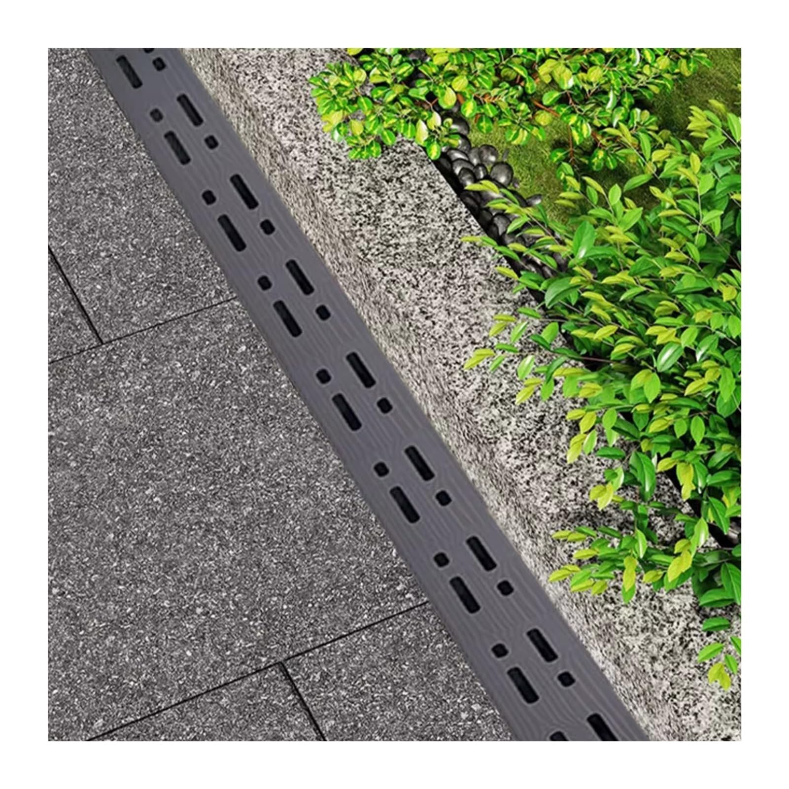 Dkrahrjj B Stainless Steel Drain Channel, Outdoor Patio Driveway Athroom Kitchen Shallow Channel Drainasystem, Sewer Gully Diverter/B/50 * 5 * 4Cm