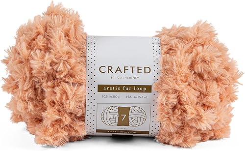 Miniatura 5 de Crafted By Catherine Ovillo de piel sintética ártica, paquete de 2 (16 yardas cada madeja), rosa, calibre 7 Jumbo
