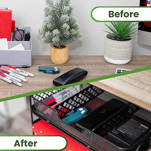 Miniatura 6 de Organizador de archivos que se fija debajo del escritorio