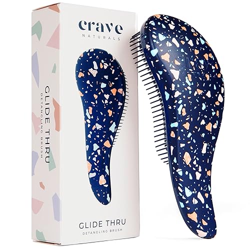 Miniatura 1 de Crave Naturals Glide Thru - Cepillo desenredante para cabello de adultos y niños, cepillo desenredante para cabello natural, rizado, liso, húmedo o