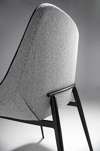 Miniatura 6 de Silla comedor tapizada en Tela con ribetes s. Estructura de Patas en Acero Pintado en epoxi Color