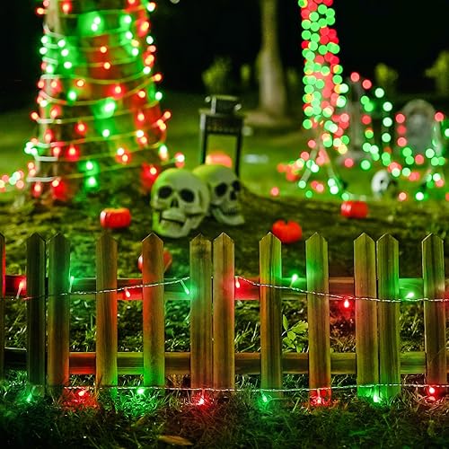 Miniatura 59 de JMEXSUSS Tira de luces de Navidad multicolor de 163 pies con 500 luces LED para exteriores, resistente al agua, alambre transparente, luces Varios