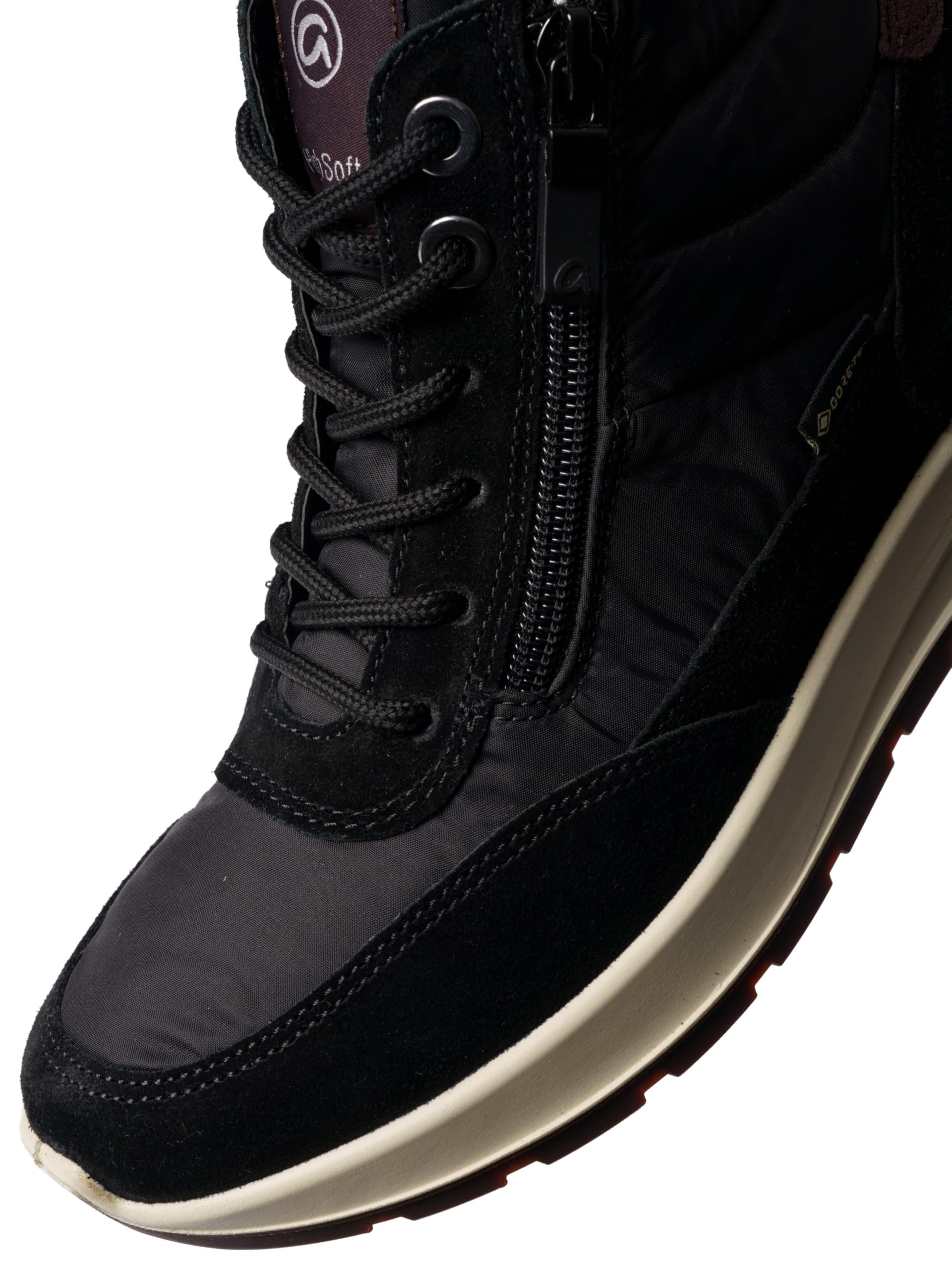 ARA Damen Schnürstiefelette New York schwarz,Amarone