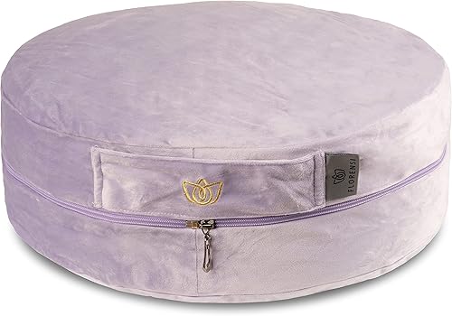 Florensi Cojín de meditación ajustable (16 x 16 x 5 pulgadas), almohada de meditación de terciopelo grande, almohada de yoga de alta calidad para