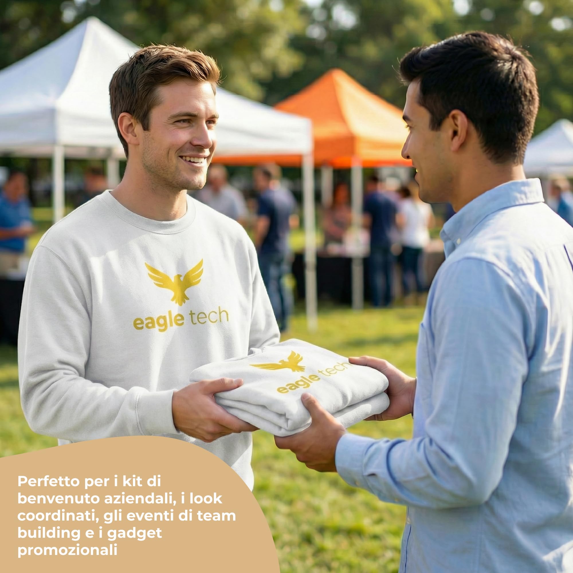 Cimpress Personalised Men's Sweatshirt Size S - 5XL, Customisable with Photo, Logo or Text, Crew Neck with Front Print, Ideal for Teams, Gifts, Events or Corporate Uniforms - 5
