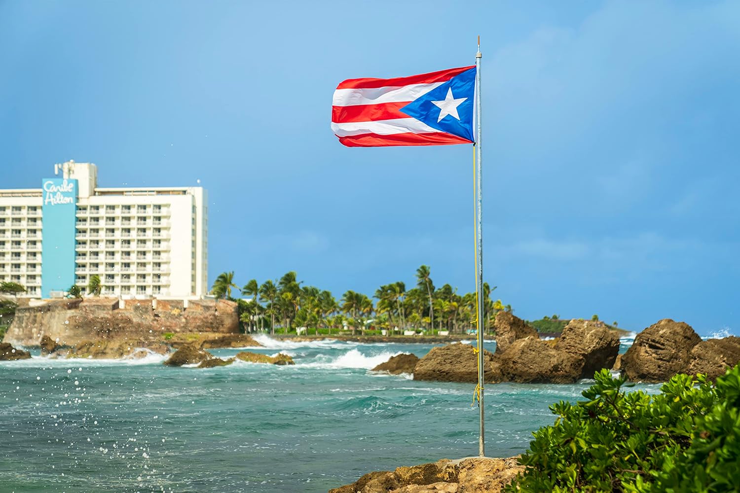 ROTERDON Puerto Rico Flag 5x8 Ft Outdoor - Heavy Duty 210D Oxford Polyester Puerto Rico State Flags With Embroidered Stars, Vibrant Colors,Sewn Stripes and Brass Grommets
