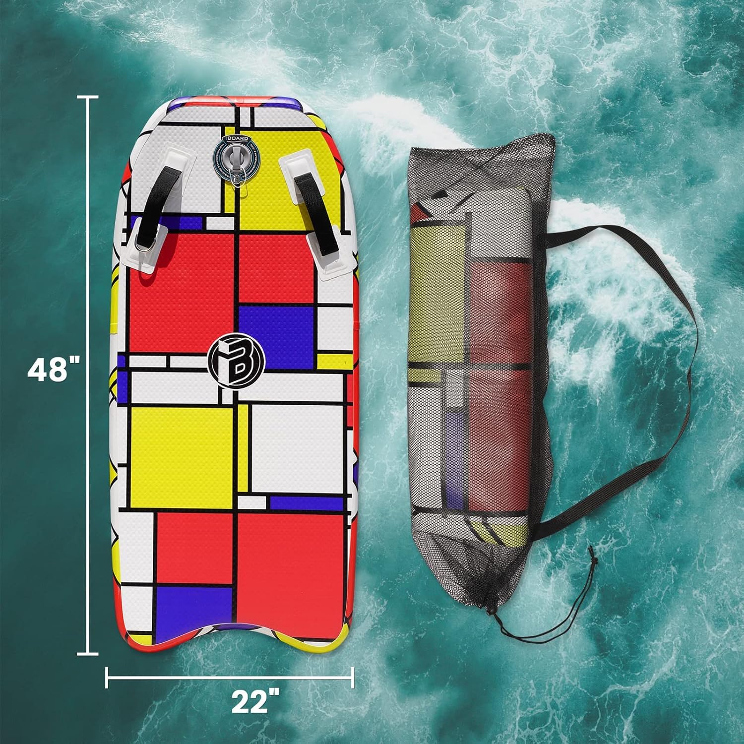 Tragbares aufblasbares Bodyboard, 106,7 cm, mit SUP-Technologie, solide und stabile Plattform und Auftrieb für Erwachsene oder Teenager