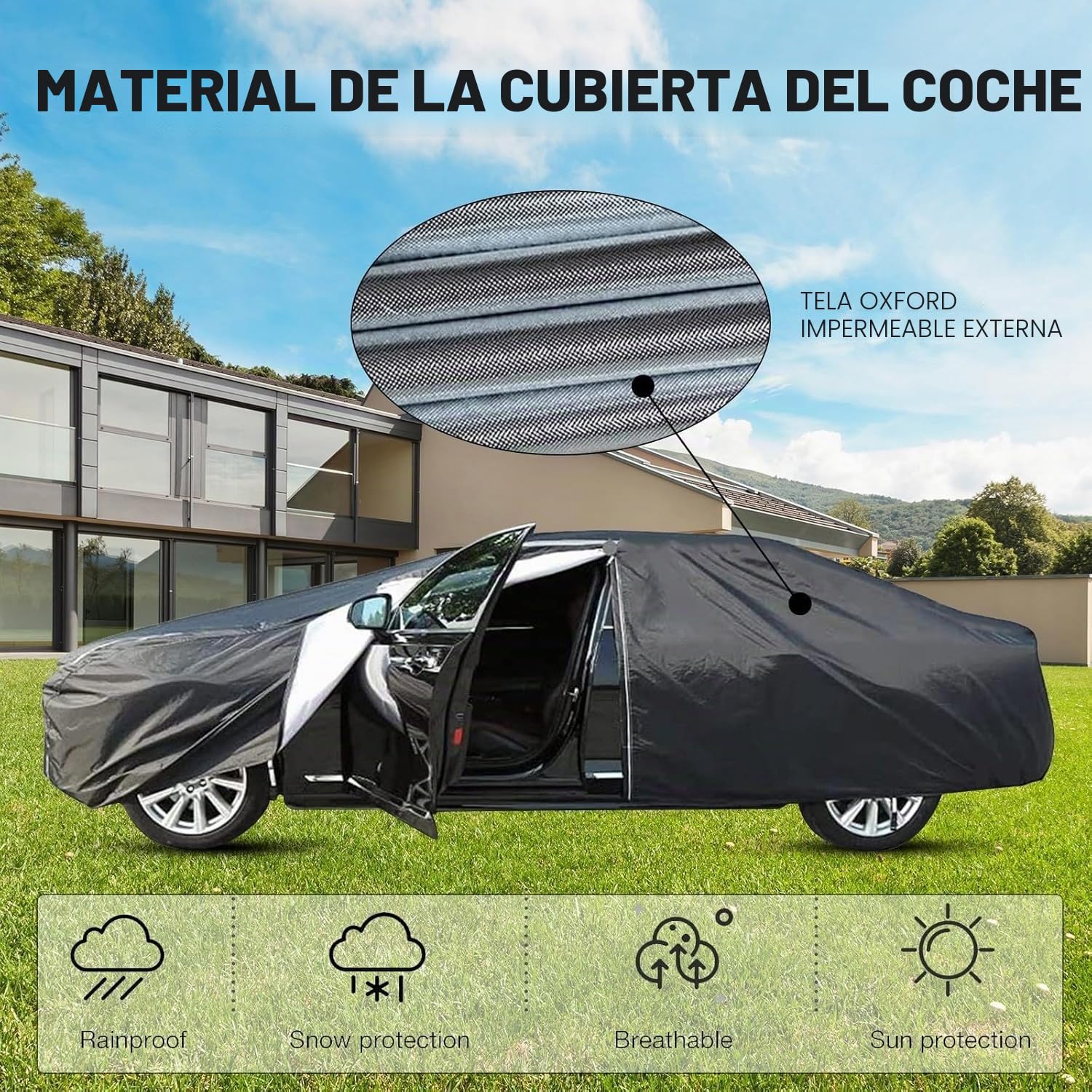 Funda Coche Exterior para Toyota C-HR 2025, Funda Coche Antigranizo, Cobertura Total del Automóvil,Impermeable,LXJ0609LKBKI
