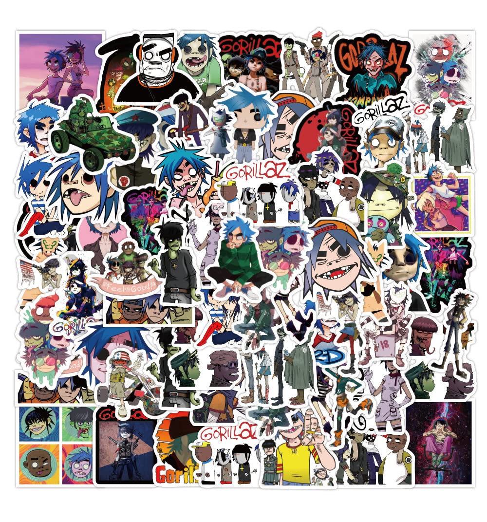 Amazon | Gorillaz ステッカー 52枚セット PVC 防水 シール ゴリラズ