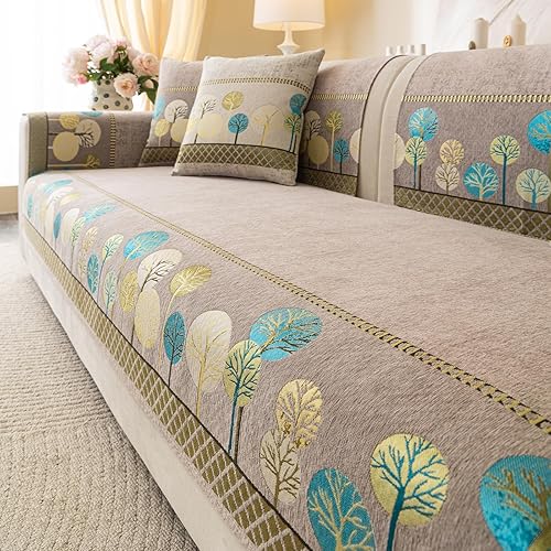 Funda de felpilla bohemia y jacquard para sofá modular de 3 plazas, funda protectora antideslizante para sofá modular de 3 plazas, funda protectora
