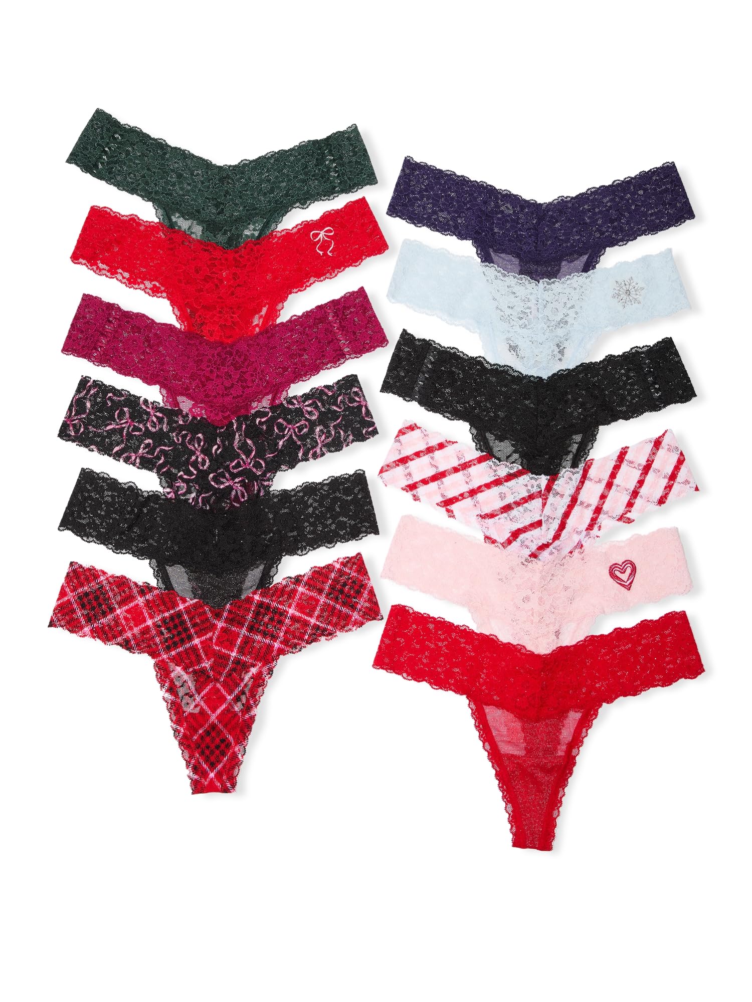 Victorias Secret Womens Lace Thong Underwear Panties for Women Multi Pack