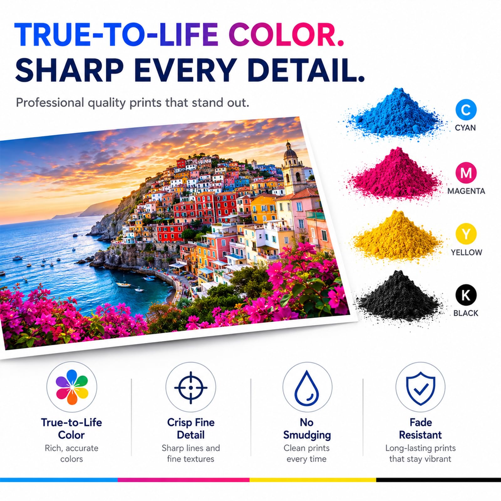 Cartuccia di toner T-FC28C, Sostituzione ad alta resa per la stampante Toshiba LaserJet 3530C 2820C 3520C 4520C 2830C, Colori ricchi, Stampe ad alta velocità, Immagine precisa,Black