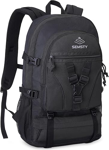 SEMSTY Mochila de senderismo, 30L40L50L, mochila de senderismo expandible para hombres y mujeres, mochila de viaje aprobada para vuelos