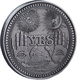 Decision Making Coin-Yes/No Coin-Good Luck Commermorative Collection-Challenge Coins Antique Silver