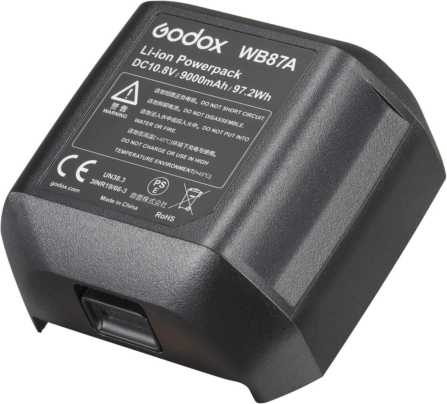 GODOX WB87A Battery Pack 10.8V/9000mAh for AD600 AD600B AD600BM AD600M Studio Flashes (Update Version of WB87 Battery)