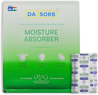 DAVSORB Dehumidifier Room Moisture Absorber (Jumbo Medium Pack of 15, 50g Each) Sachet for Home, Electronic items, Wardrob... Price In India