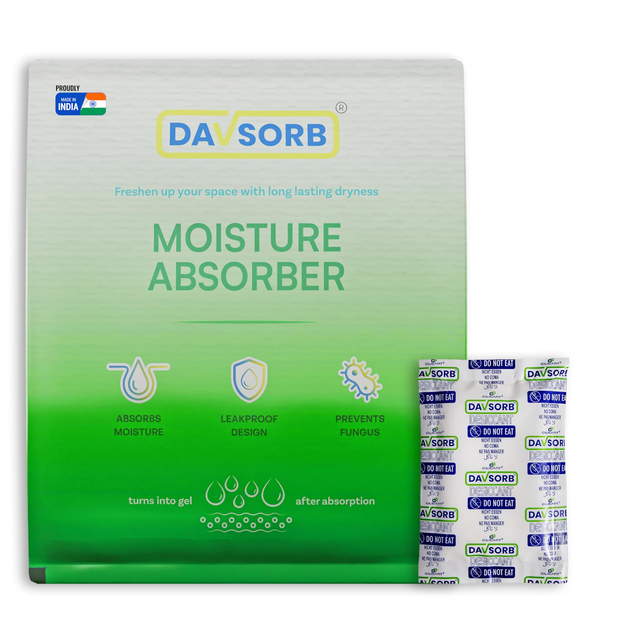 freshcant Compact Moisture Absorber By CILICAnT Refresh Every Place, Dehumidifier for Wardrobe/Closets, Storage Compartment, kitchen, Cupboard, Almirah, ShoeRack, Bathroom, (Lavender pack of 6)-picture-10
