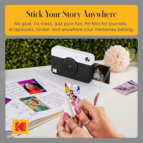 Miniatura 5 de KODAK Printomatic - Cámara digital de impresión instantánea a todo color – Fotos coloridas en papel fotográfico Zink de 2 x 3 pulgadas con respaldo