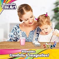 Vista 5 de Creative Kids Arte magnético de mini azulejos: haz tus propios 10 imanes de nevera