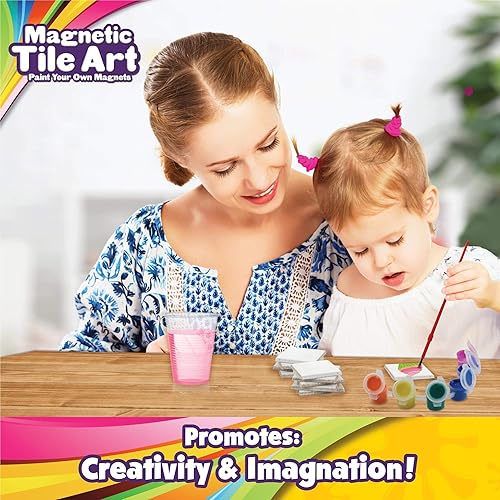 Miniatura 5 de Creative Kids Arte magnético de mini azulejos haz tus propios 10 imanes de nevera