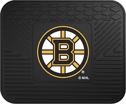 FANMATS Boston Bruins - Tapete utilitario de 14" x 17"