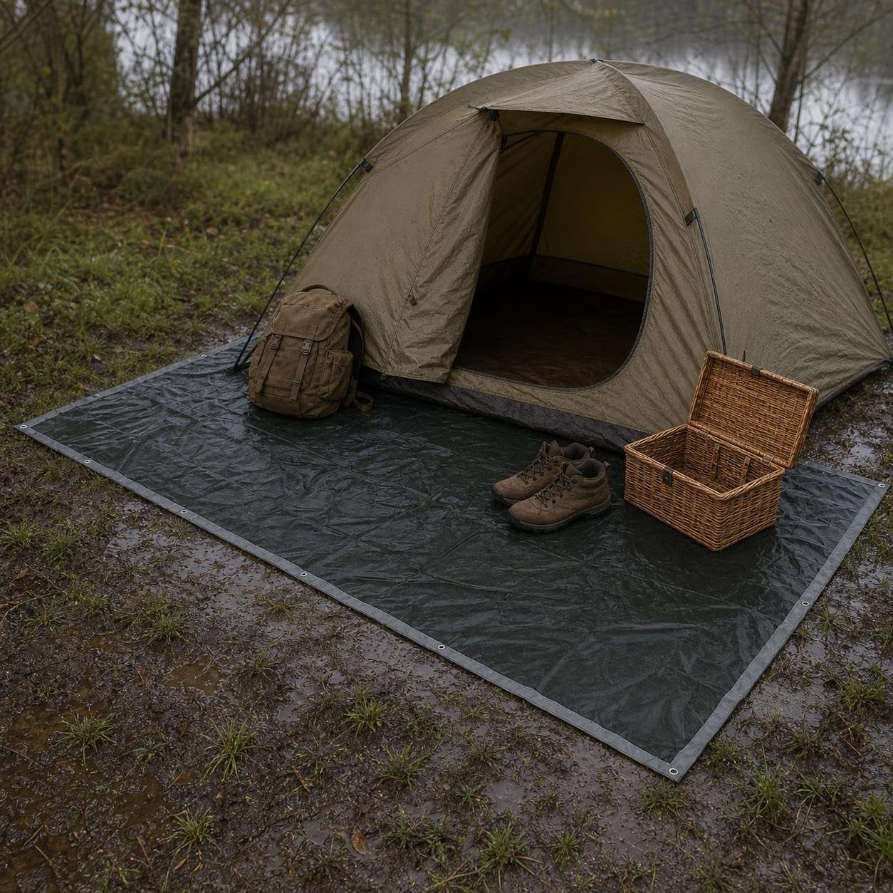 Esterno Impermeabile Campeggio, Tappeto Stuoia da Attività all'Aperto, per, 2.8m x 4.8m