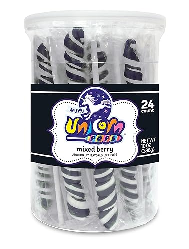 Adams & Brooks, Inc. Unicorn Pops 24 unidades (Mixed Berry, Negro)