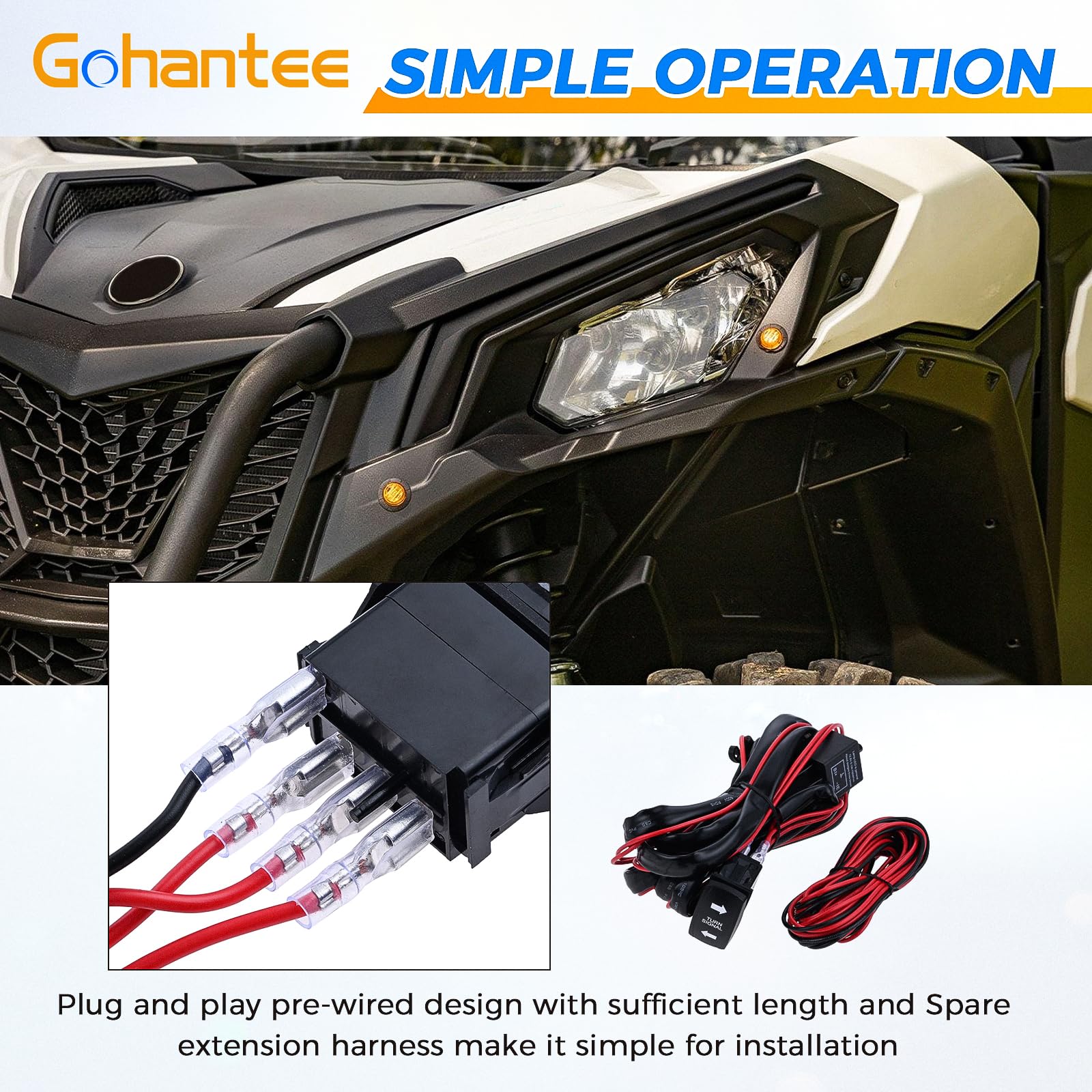 Amazon.com: ATV UTV Turn Signal Kit with Turn Signal Rocker Switch
