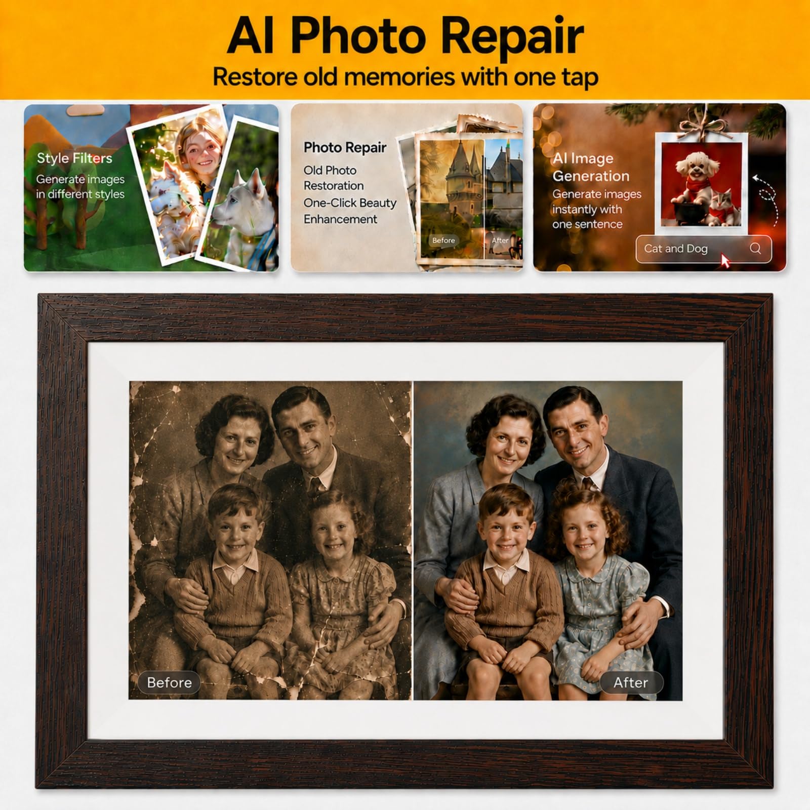 Amazon.com : KODAK 10.1 inch WiFi Digital Picture Frame,1280x800