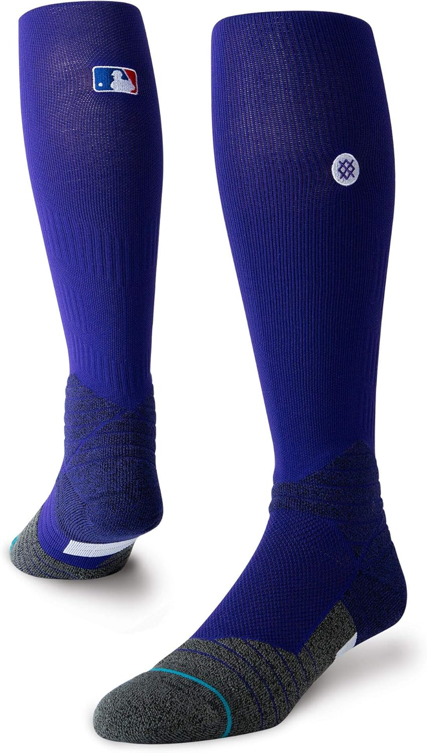 Stance Men's Diamond Pro OTC MLB on Field Calf Sock, Purple - Large