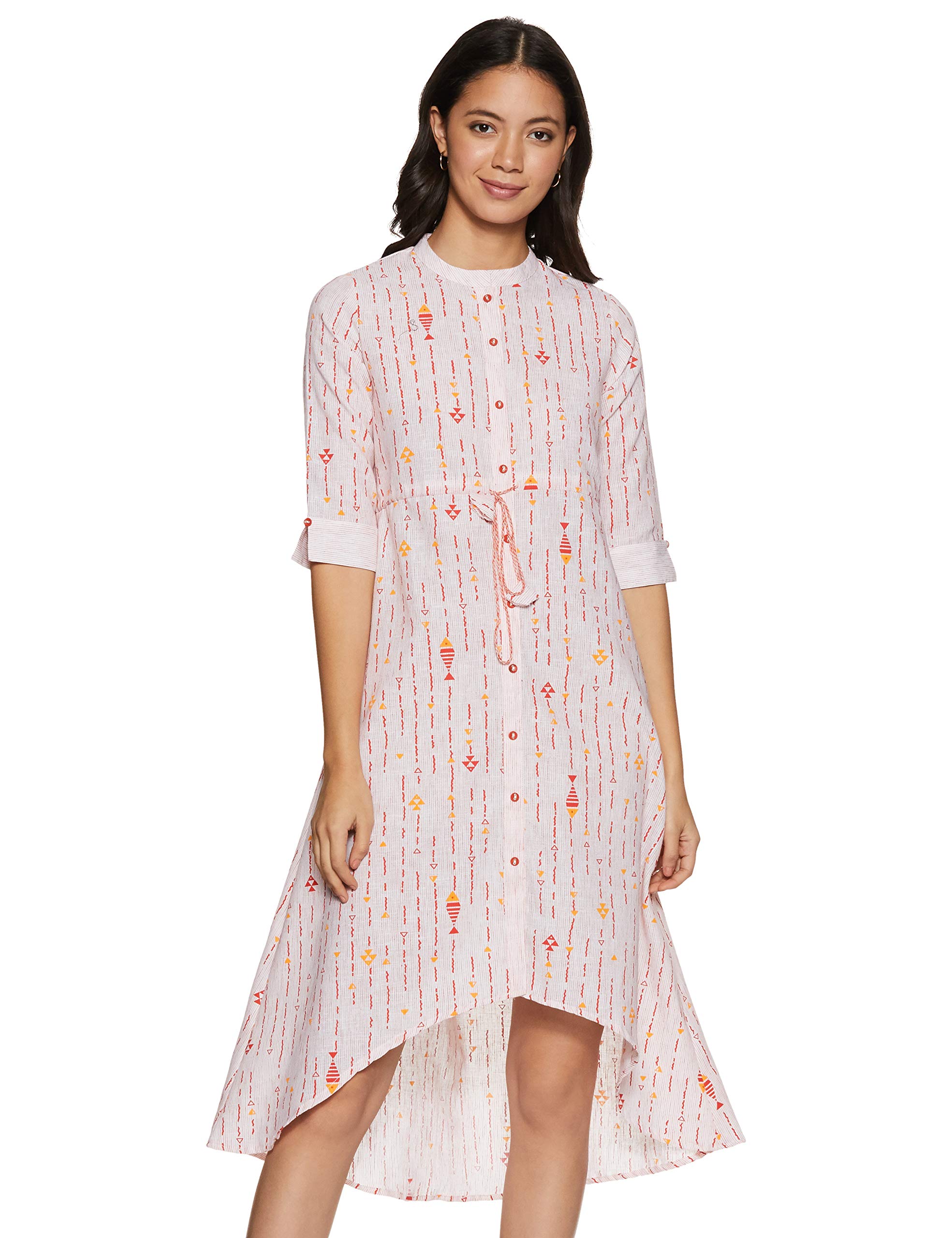 Rangriti Women's Cotton A-Line Maxi Dress in neutral