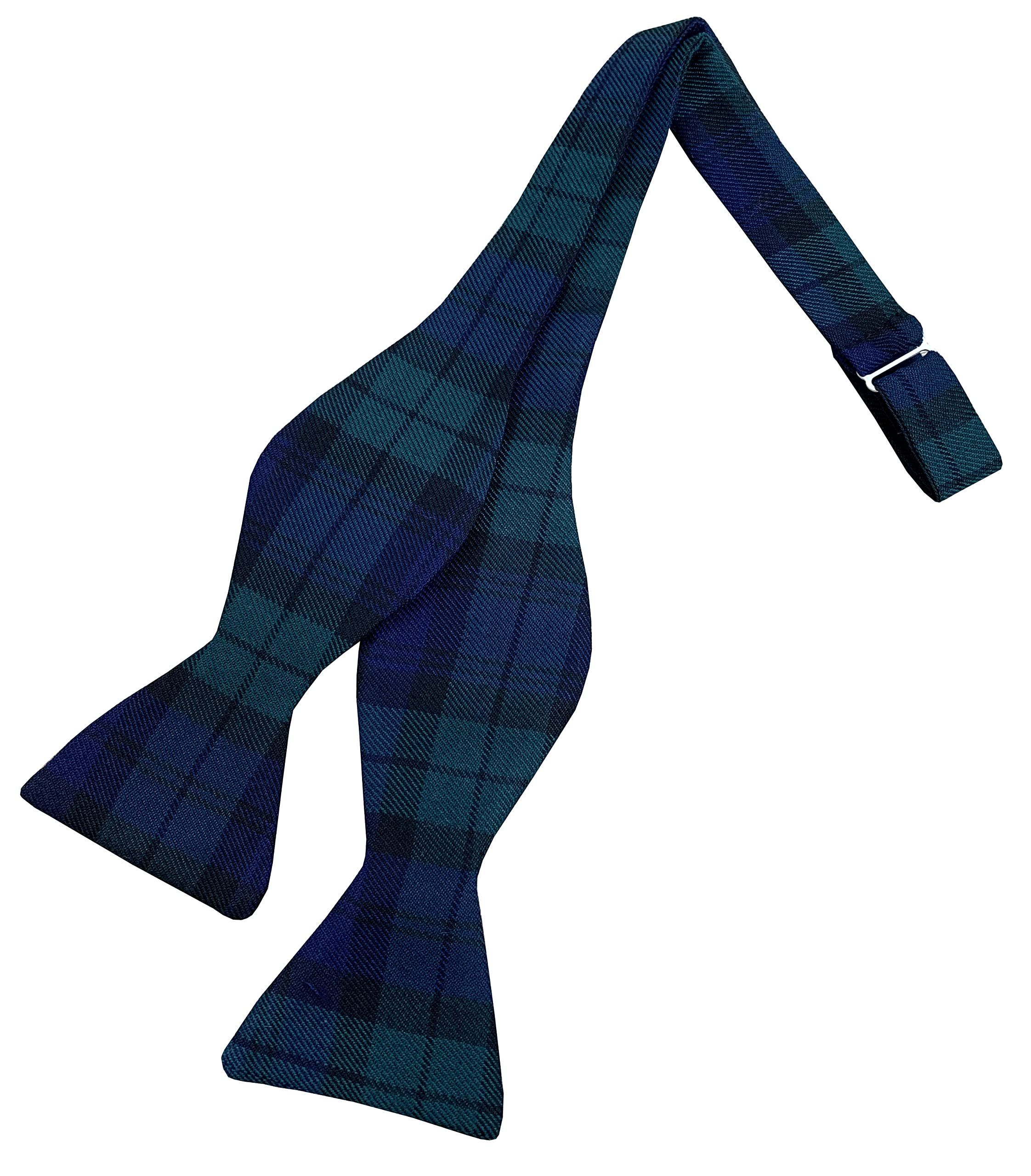 papillon già annodato, Papillon Tartan Nero Autoannodabile Uomo