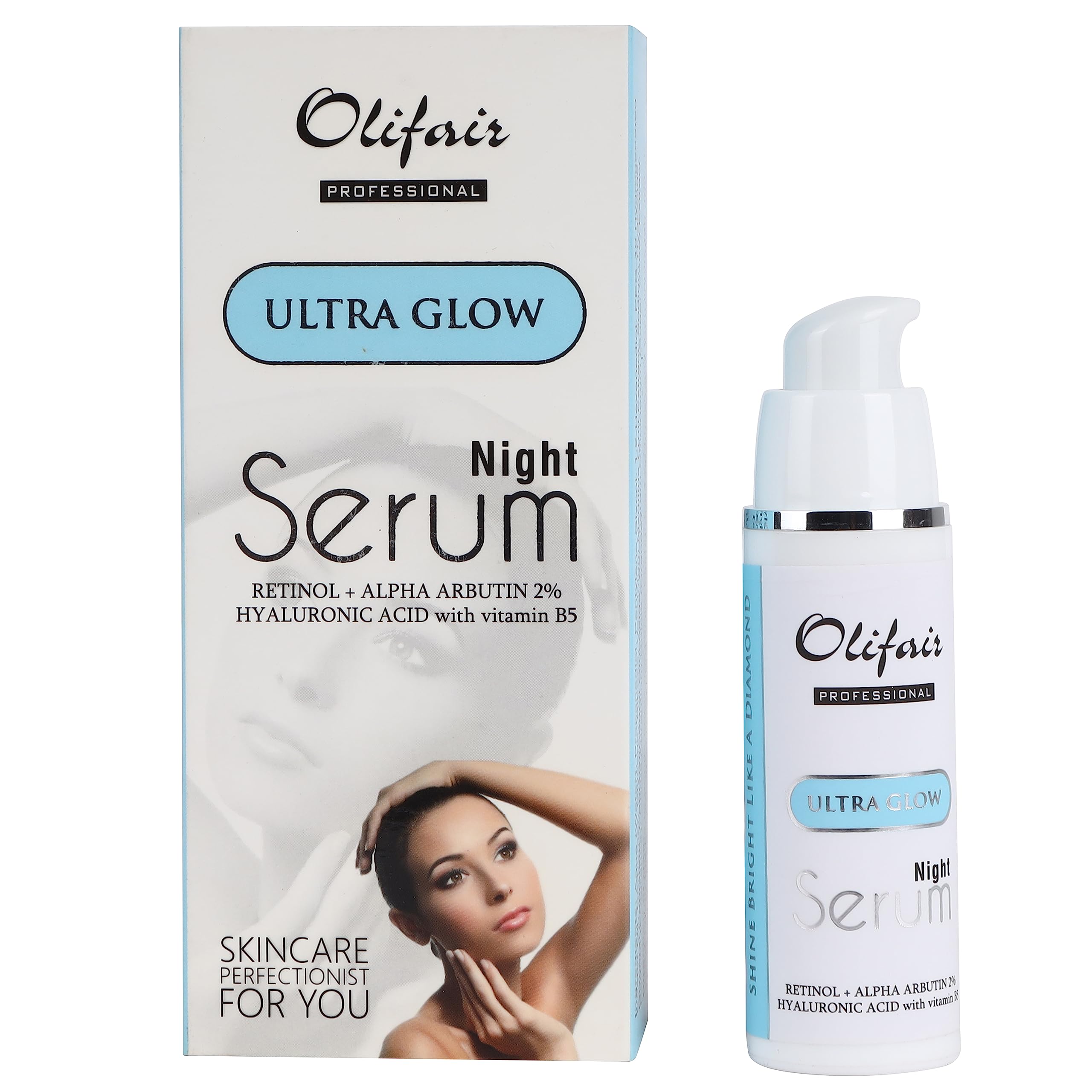 Olifair Ultra Glow Night Serum With Retinol, Alpha Arbutin And Hyaluronic Acid With Vitamin B5 (30 Ml)