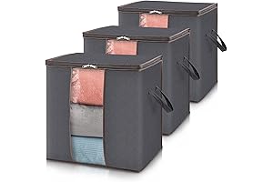 Lifewit Large Capacity Soft Storage Bins with Zippers, Pack of 3