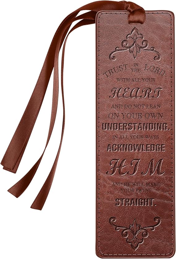 FINPAC Leather Bible Bookmarks, Vegan Leather Bookmarks, Religious Bookmarks, Bible