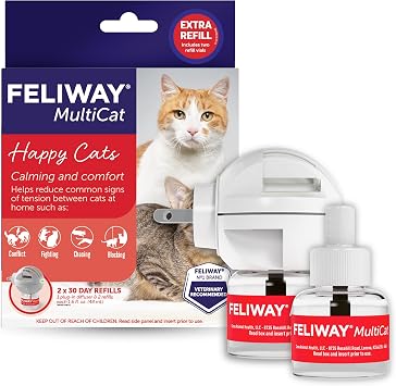 FELIWAY Multi-Cat Soothing Diffuser Kit and 1 Pack Refill