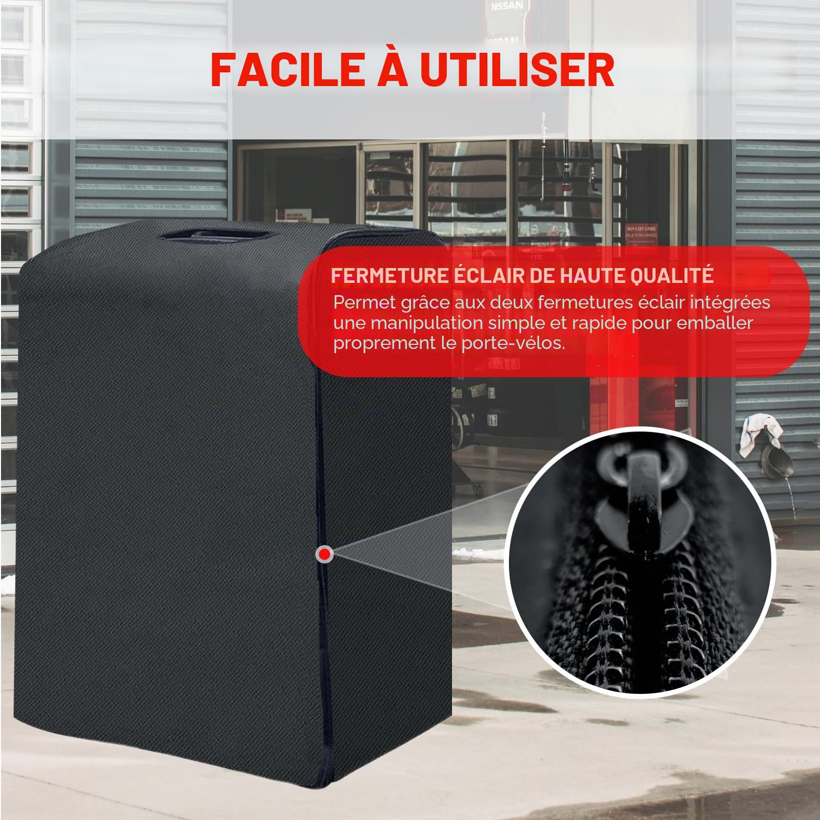 Sac pour Thule Easyfold 931 et 933 Porte-vélo, Anti-poussière, Imperméable, en Tissu Oxford 600D Durable, Housse de Transport pour EasyFold XT 2 (Noir)