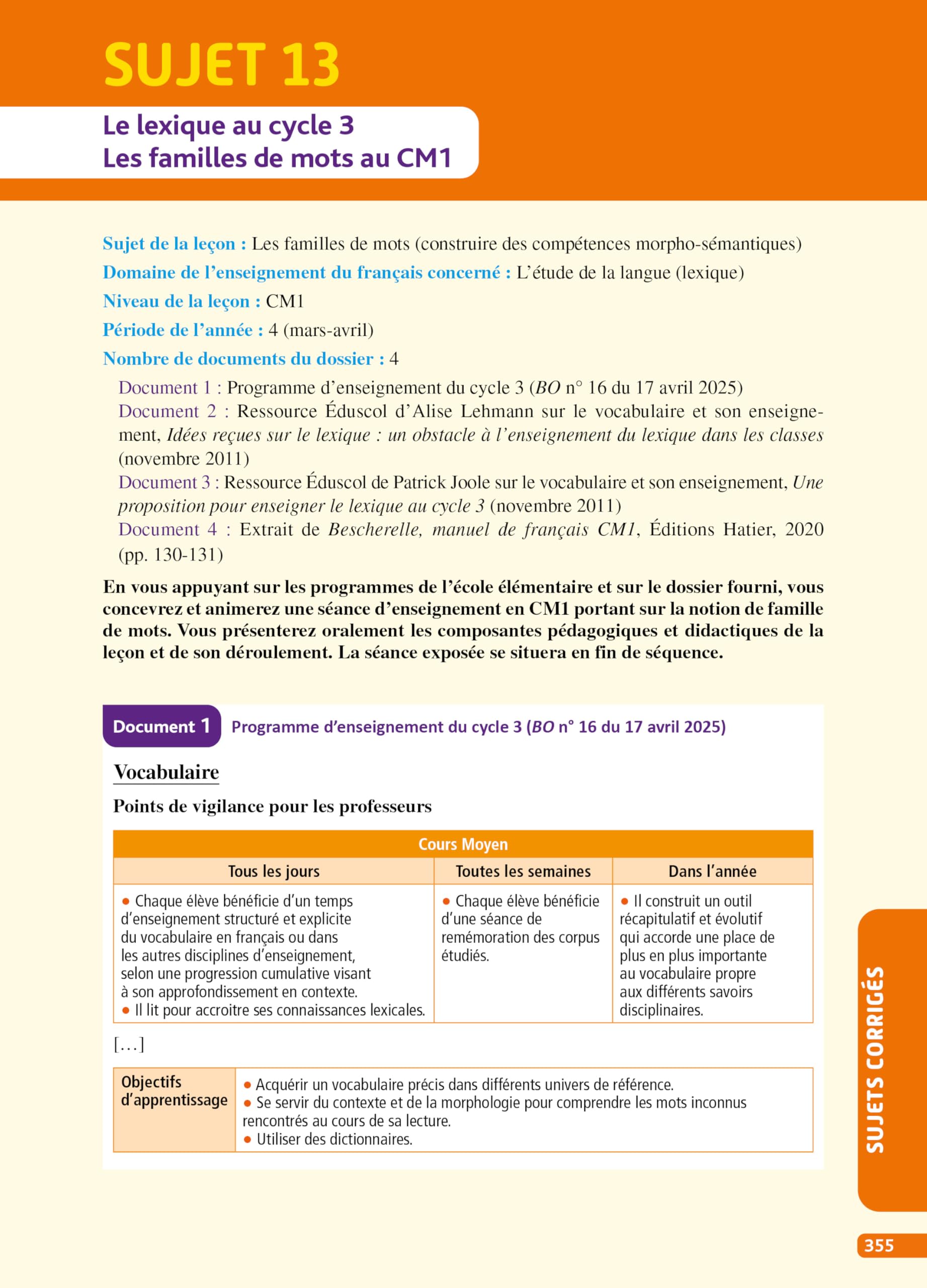 Objectif CRPE 2026-2027 - Français - La leçon - épreuve orale d'admission