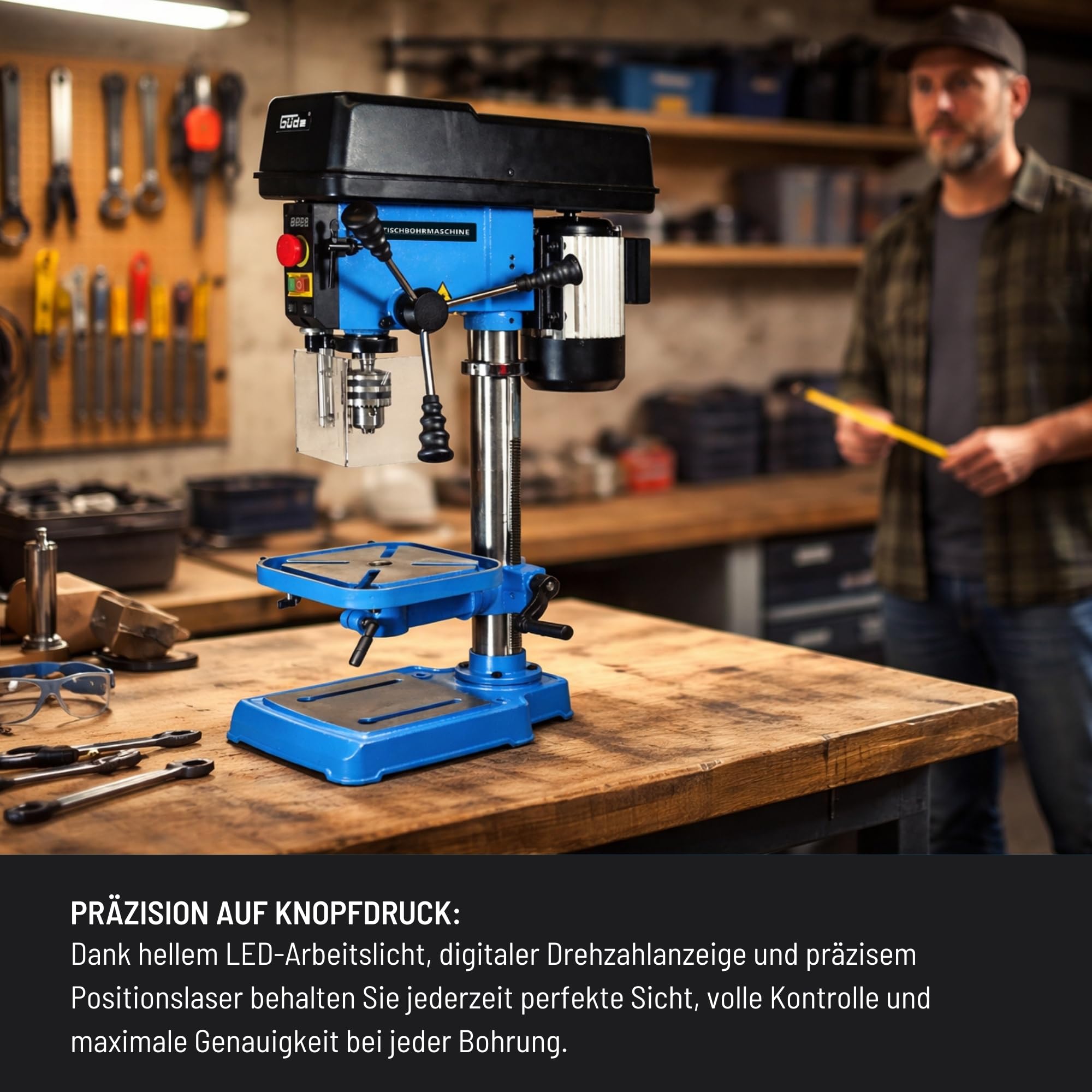 Güde Tischbohrmaschine Standbohrmaschine Gtb16/500 Vario # 55220