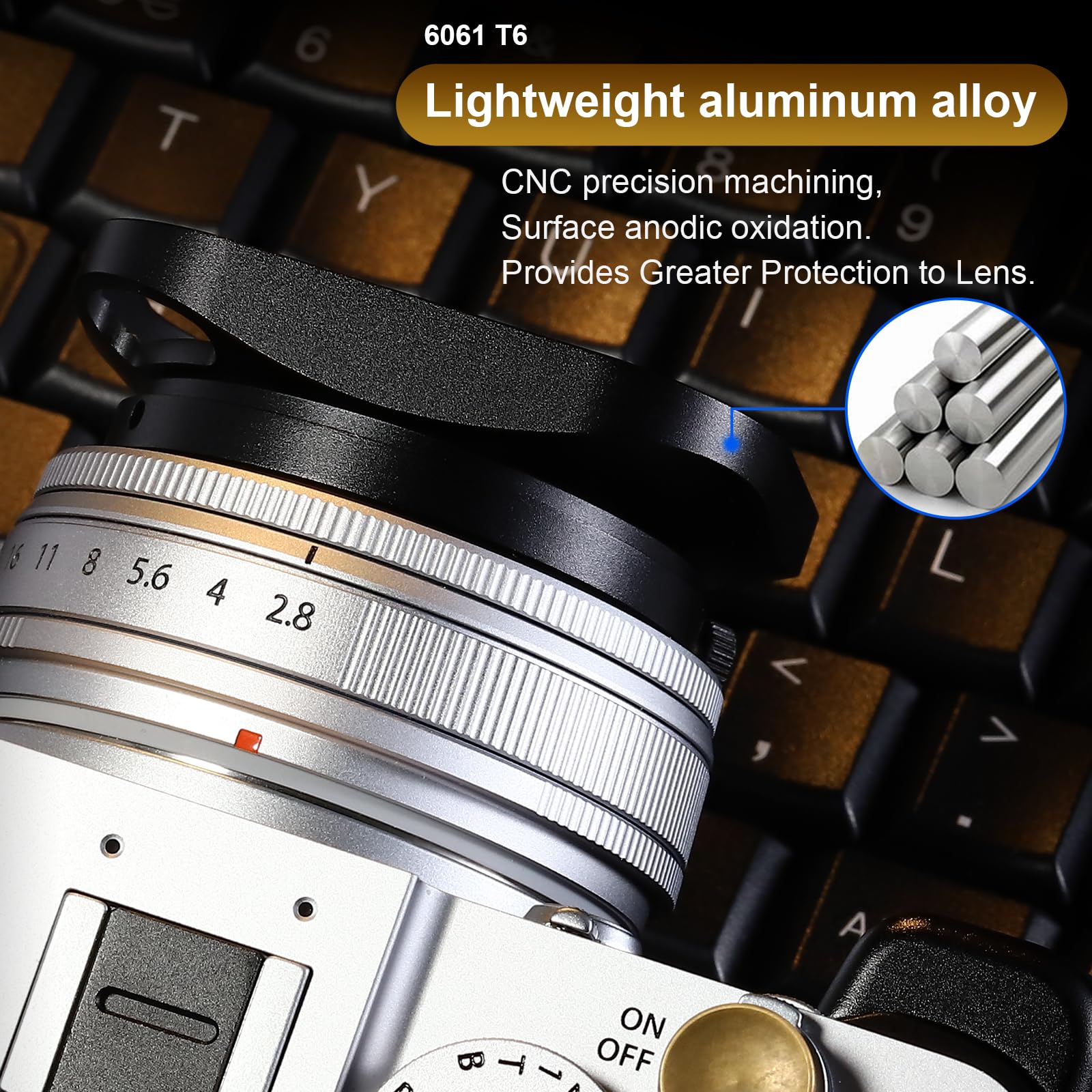 Amazon.com : Haoge Lens Hood Metal Squaret for Fujifilm XE5 XF